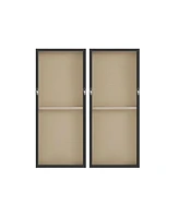 Streamdale Furniture Two Black Dominos 2-Piece Canvas Wall Art Set