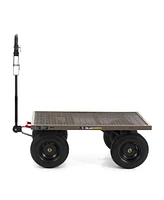 Gorilla Carts Steel Dump Cart Garden Beach Wagon, 1,200 Pound Capacity, Gray