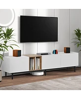 Streamdale Furniture Modern 80" Tv Stand with Large Storage