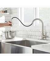 Streamdale Furniture Pull Down Kitchen Faucet With Sprayer Stainless Steel Brushed Nickel