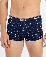 Boss Hugo Men's Power Design 3-Pk. Stretch Logo Waistband Trunks