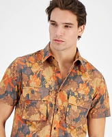 Sun + Stone Men's Matteo Short Sleeve Shirt, Created for Macy's