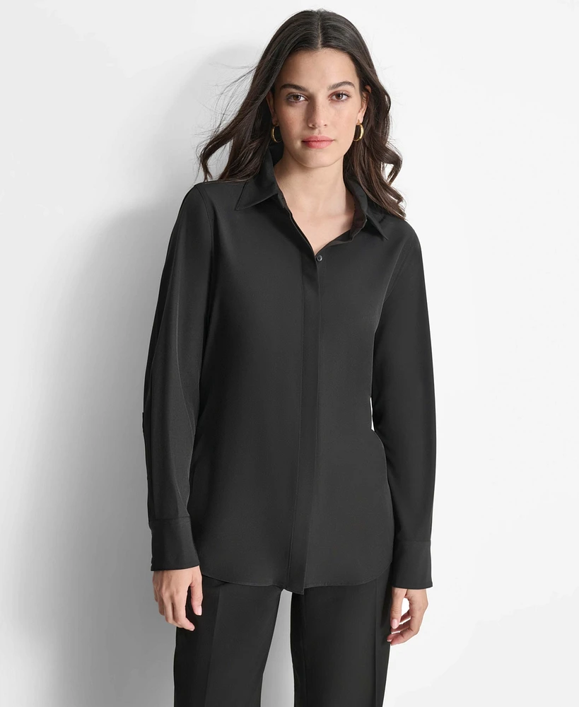 Dkny Women's Button-Front Blouse