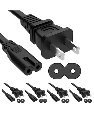 5 Core Ac Power Cord 5 Pieces Ft 2 Prong Us Male to Female Extension Adapter 16AWG/2C 125V 13A