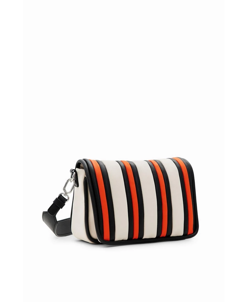 Desigual Women's S padded stripy crossbody bag