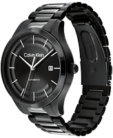 Calvin Klein Unisex Iconic Automatic Black Stainless Steel Bracelet Watch 40mm