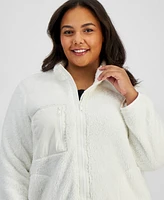 Id Ideology Plus Size Sherpa Jacket, Created for Macy's