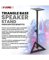 5 Core Speaker Stand Triangle Base Tall Adjustable 35mm Dj Studio Monitor Stands Pole Mount