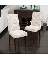 Streamdale Furniture Elegant French Script Dining Chairs (Set Of 2)