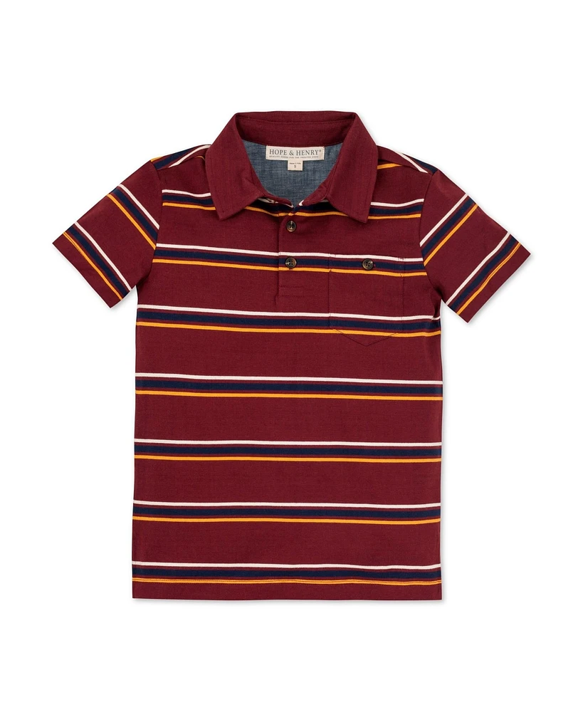 Hope & Henry Boys' Organic Short Sleeve Jersey Polo