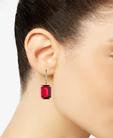 Lauren Ralph Lauren Gold-Tone Stone & Crystal Leverback Drop Earrings