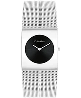 Calvin Klein Women's Pulse Silver Stainless Steel Mesh Watch 26.40mm