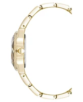 Anne Klein Women's Quartz Faceted Crystal Bezel -Tone Alloy Metal Watch, 32mm