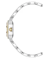 Anne Klein Women's Quartz Petite Hexagonal Two-Tone Alloy Metal Bracelet Watch, 21mm - Silver-Tone/Gold