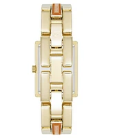 Anne Klein Women's Quartz Red Aventurine Gemstone Accented Gold-Tone Alloy Metal Bracelet Watch, 21mm - Red/Gold