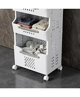 Streamdale Furniture 4-Tier Rolling Storage Cart: Kitchen, Bathroom, Laundry