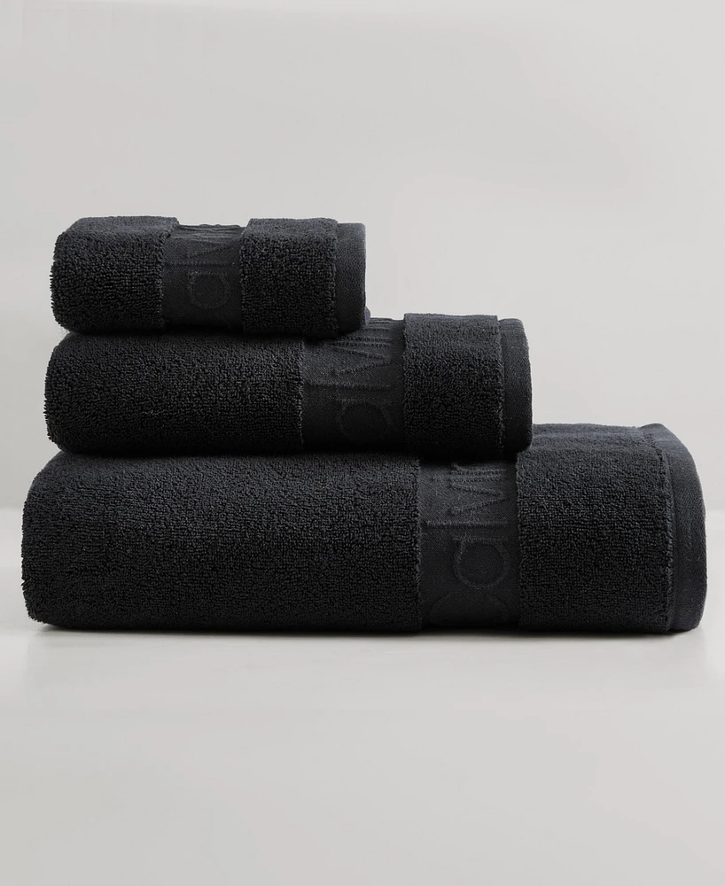 Calvin Klein Iconic Cotton Terry 3 Piece Bath Towel Set