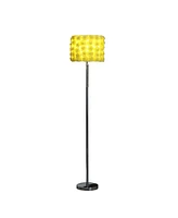 Streamdale Furniture 63"In Yellow Roses In Bloom Acrylic/Metal Floor Lamp