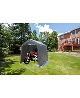 7x12FT Outdoor Portable Storage Shelter Shed for Motorcycle, Atv, Tools