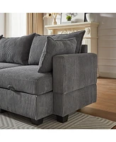 Flexible Modular Sectional Sofa with Storage