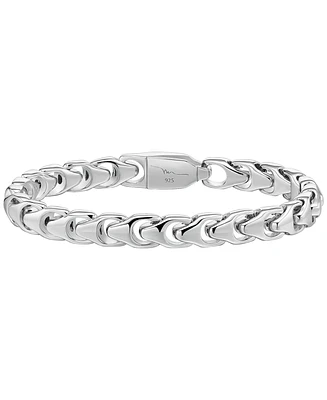 Bulova Marc Anthony Men's Polished Link Chain Bracelet in Sterling Silver-Plate, BVB1091-wsna