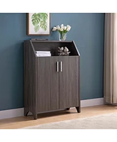 Streamdale Furniture Shoe/Storage Cabinet Distressed Grey