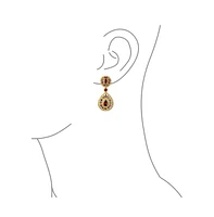 Bling Jewelry Multicolor Fashion Statement Cz Long Teardrop Dangling Statement Chandelier Earrings Prom Yellow Gold Plated