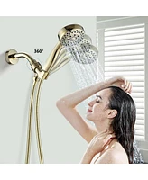 Streamdale Furniture Handheld Shower Head With Hose High Pressure Shower Heads, Gold