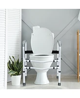 Givimo Steel Safety Toilet Rail with Created Fixable Clamp