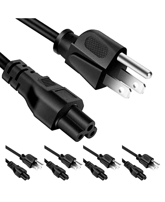 5 Core Ac Power Cord 5 Pieces 10Ft 3 Prong Extension Adapter 16AWG 125V 13A Us Polarized Male- Female