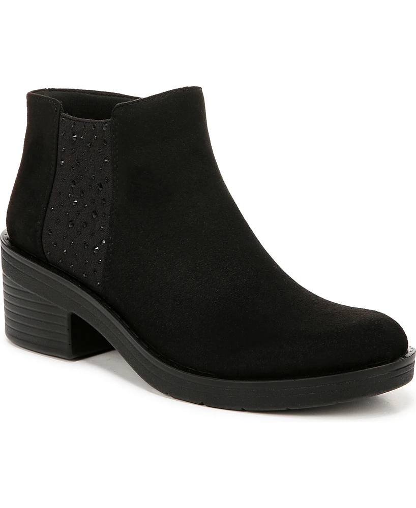 BZees Outstanding Washable Block Heel Casual Booties