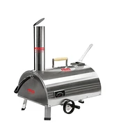 Streamdale Furniture Outdoor 12" Stainless Steel Rotatable Pizza Oven with Thermometer & Carry Bag