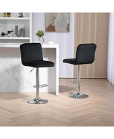 Simplie Fun Bar Stools With Back And Footrest Counter Height Dining Chairs Set of 2