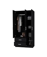 Fm Furniture Douglas Armoire in melamine, two drawers