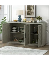 Streamdale Furniture Large Retro Sideboard with Adjustable Shelves & Handles