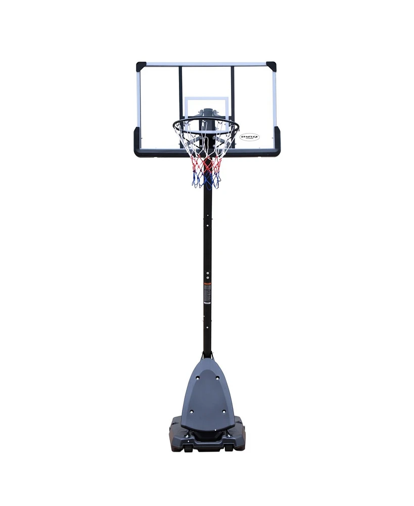 Simplie Fun Premium Adjustable Basketball System Durable, Shatterproof, Weather-Resistant