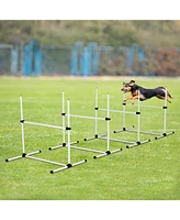 Simplie Fun Adjustable Dog Training Equipment with Fixed Bottom Bar and Carry Bag