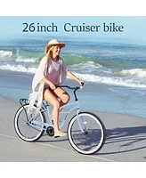 Streamdale Furniture 17-inch Single-Speed Cruiser Bike with Classic Comfort Features