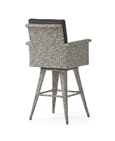 30" Water-Resistant Wicker Barstool