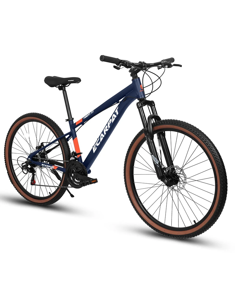 Streamdale Furniture 27" Aluminum Mountain Bike with 21-Speed Shimano Drivetrain and Disc Brakes