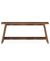 Tribesigns FarmYFuse Console Entryway Table: 70.9 Inches All Wood Table for Entrance, 2 Tiers Narrow Long Behind Couch Sofa Table, Foyer Entry