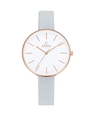 Obaku Women's Viol White Dial Watch - V211LXVIRL