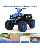 Skonyon 12V Kids Ride on Atv with Led lights and Treaded Tires