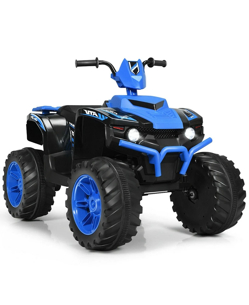 Skonyon 12V Kids Ride on Atv with Led lights and Treaded Tires