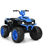 Skonyon 12V Kids Ride on Atv with Led lights and Treaded Tires