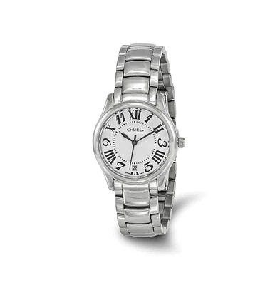 Chisel Stainless Steel White Dial Watch