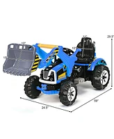 Skonyon 12V Battery Powered Kids Ride-on Dumper Truck