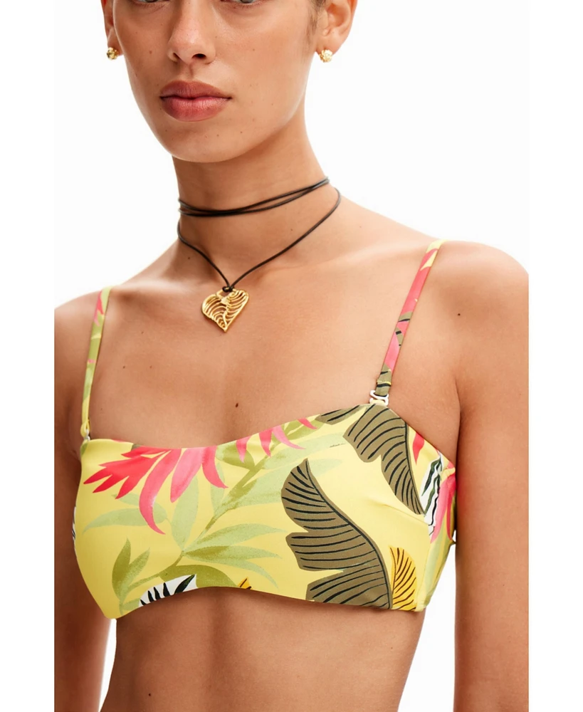 Desigual Women's Tropical bandeau bikini