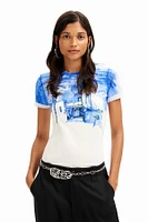 Desigual Women's Mediterranean landscape T-shirt