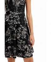 Desigual Women's Strappy skater dress